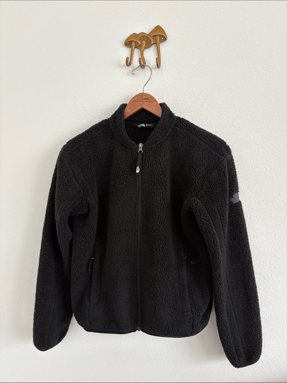The North Face Black Fleece Jacket Small Full zip Teddy Sherpa